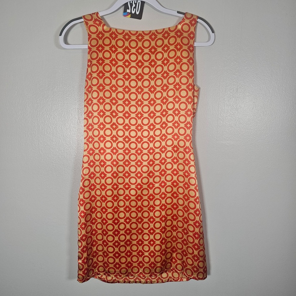 Custo Barcelona Silk Embroidered Floral Butterfly Mini Dress Yellow Orange 36 - Picture 2 of 4